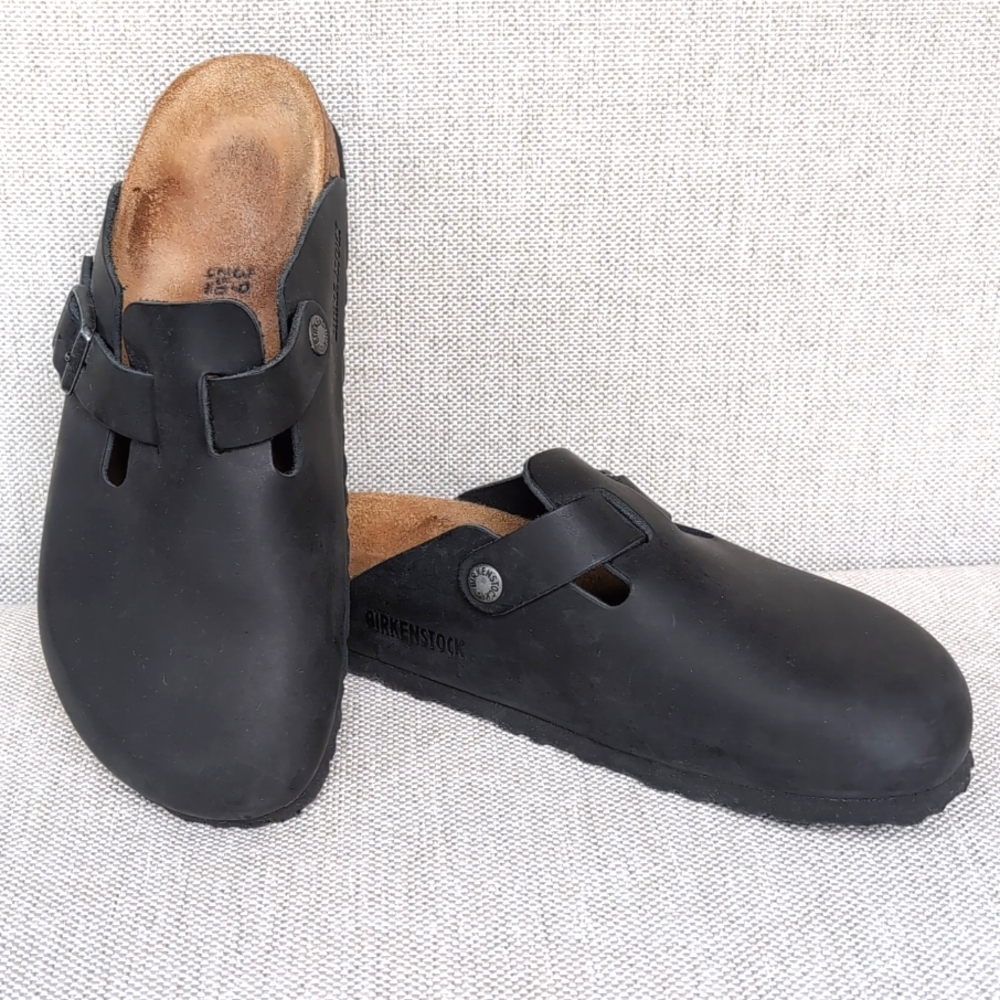 Birkenstock Boston Oil Leather Clogs